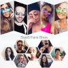 imageSOJOS Small Round Polarized Sunglasses for Women Men Classic Vintage Retro Shades UV400Shiny BlackYellow