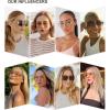imageSOJOS Trendy Aviator Sunglasses Mens Womens Retro Metal Rimless Frame Shades Lentes De Sol Para Mujer SJ1192Green Tea