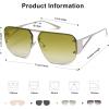 imageSOJOS Trendy Aviator Sunglasses Mens Womens Retro Metal Rimless Frame Shades Lentes De Sol Para Mujer SJ1192Green Tea