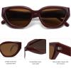 imageSOJOS Trendy Cute Cat Eye Polarized Sunglasses for Women Fashion Cateye Womens Sunnies SJ2237Burgundy