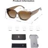 imageSOJOS Trendy Cute Cat Eye Polarized Sunglasses for Women Fashion Cateye Womens Sunnies SJ2237Crystal Brown