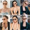imageSOJOS Trendy Cute Cat Eye Polarized Sunglasses for Women Fashion Cateye Womens Sunnies SJ2237Crystal Olive Green
