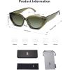 imageSOJOS Trendy Cute Cat Eye Polarized Sunglasses for Women Fashion Cateye Womens Sunnies SJ2237Crystal Olive Green