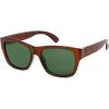 imageSOJOS Classic Square Polarized Sunglasses for Women Men Retro UV400 Sunnies SJ2280Dark BrownGreen