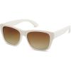 imageSOJOS Classic Square Polarized Sunglasses for Women Men Retro UV400 Sunnies SJ2280WhiteGradient Brown