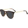 imageSOJOS Polarized Sunglasses for Women Men Round Classic Vintage Style TR90 SJ2091AmberGrey