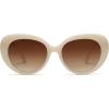 imageSOJOS Retro Cat Eye Polarized Sunglasses Womens Vintage Shades Trendy Designer Sun Glasses UV Protection SJ2261CreamBrown