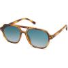 imageSOJOS Retro Trendy Aviator Polarized Sunglasses Men Women Vintage 70s Square Stylish Frame Sun Glasses SJ2283Yellow TortoiseBlue Grading