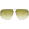imageSOJOS Trendy Aviator Sunglasses Mens Womens Retro Metal Rimless Frame Shades Lentes De Sol Para Mujer SJ1192Green Tea