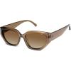imageSOJOS Trendy Cute Cat Eye Polarized Sunglasses for Women Fashion Cateye Womens Sunnies SJ2237Crystal Brown