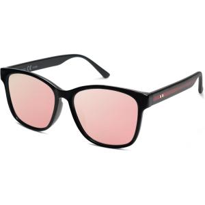imageSOJOS Polairzed Sunglasses Womens Mens Trendy Square Shades SJ2203BlackPink