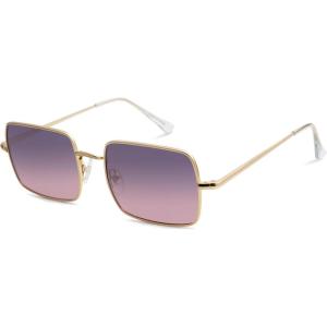 imageSOJOS Polarized Sunglasses for Womens MensRectangle Polygon Retro Vintage Shades Classic Vintage Shades SJ1168Purple