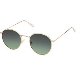 imageSOJOS Small Round Polarized Sunglasses for Women Men Classic Vintage Retro Shades UV400GoldGradient Green