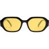 imageSOJOS Polarized Sunglasses For Women Retro Rectangle Womens Sun Glasses Trendy Narrow Square 90s Shades SJ2232BlackYellow