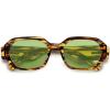 imageSOJOS Polarized Sunglasses For Women Retro Rectangle Womens Sun Glasses Trendy Narrow Square 90s Shades SJ2232Green StripeGreen