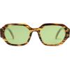 imageSOJOS Polarized Sunglasses For Women Retro Rectangle Womens Sun Glasses Trendy Narrow Square 90s Shades SJ2232Green StripeGreen