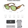 imageSOJOS Polarized Sunglasses For Women Retro Rectangle Womens Sun Glasses Trendy Narrow Square 90s Shades SJ2232Green StripeGreen