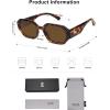imageSOJOS Polarized Sunglasses For Women Retro Rectangle Womens Sun Glasses Trendy Narrow Square 90s Shades SJ2232LeopardBrown