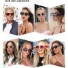 imageSOJOS Polarized Sunglasses For Women Retro Rectangle Womens Sun Glasses Trendy Narrow Square 90s Shades SJ2232LeopardBrown
