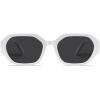 imageSOJOS Polarized Sunglasses For Women Retro Rectangle Womens Sun Glasses Trendy Narrow Square 90s Shades SJ2232WhiteGrey