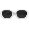 imageSOJOS Polarized Sunglasses For Women Retro Rectangle Womens Sun Glasses Trendy Narrow Square 90s Shades SJ2232WhiteGrey
