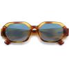 imageSOJOS Polarized Sunglasses For Women Retro Rectangle Womens Sun Glasses Trendy Narrow Square 90s Shades SJ2232Yellow TortoiseBlue