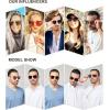 imageSOJOS Polarized Sunglasses for Men Women Retro Aviator Square Goggle Classic Alloy Frame HERO SJ1126C8 Silver FrameBlack RimBlue Lens
