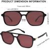 imageSOJOS Retro Aviator Sunglasses for Women MenTrendy Rectangle Womens Mens Shades Sun Glasses SJ2202Black FrameRed Lens