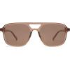 imageSOJOS Retro Aviator Sunglasses for Women MenTrendy Rectangle Womens Mens Shades Sun Glasses SJ2202Coffee FrameCoffee Lens