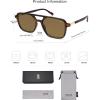 imageSOJOS Retro Aviator Sunglasses for Women MenTrendy Rectangle Womens Mens Shades Sun Glasses SJ2202Coffee Tortoise FrameCoffee Lens