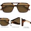 imageSOJOS Retro Aviator Sunglasses for Women MenTrendy Rectangle Womens Mens Shades Sun Glasses SJ2202Coffee Tortoise FrameCoffee Lens