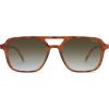 imageSOJOS Retro Aviator Sunglasses for Women MenTrendy Rectangle Womens Mens Shades Sun Glasses SJ2202Orange Tortoise FrameGrey Grading Lens