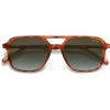 imageSOJOS Retro Aviator Sunglasses for Women MenTrendy Rectangle Womens Mens Shades Sun Glasses SJ2202Orange Tortoise FrameGrey Grading Lens