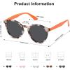 imageSOJOS Retro Round Polarized Sunglasses for Women Men Classic Vintage Sunnies SJ2069Beige TortoiseGrey  Orange Temples