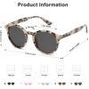 imageSOJOS Retro Round Polarized Sunglasses for Women Men Classic Vintage Sunnies SJ2069Beige TortoiseGrey  Tortoise Temples