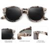 imageSOJOS Retro Round Polarized Sunglasses for Women Men Classic Vintage Sunnies SJ2069Beige TortoiseGrey  Tortoise Temples