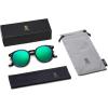 imageSOJOS Retro Round Polarized Sunglasses for Women Men Classic Vintage Sunnies SJ2069Dark TortoiseBluish Green Mirrored