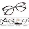 imageSOJOS Retro Round TR90 Blue Light Reading Glasses Womens Mens Readers Computer Glasses Eyewear Frame SJ9001C10 Grey Tortoise Frame