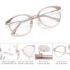 imageSOJOS Retro Round TR90 Blue Light Reading Glasses Womens Mens Readers Computer Glasses Eyewear Frame SJ9001C4 Clear Pink Frame