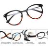 imageSOJOS Retro Round TR90 Blue Light Reading Glasses Womens Mens Readers Computer Glasses Eyewear Frame SJ9001C6 Black  Tortoise Frame