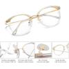 imageSOJOS Retro Round TR90 Blue Light Reading Glasses Womens Mens Readers Computer Glasses Eyewear Frame SJ9001C7 Clear Frame