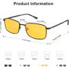 imageSOJOS Retro Vintage Rectangle Polarized Sunglasses Mens Womens Classic UV400 Metal Sunnies SJ1215BlackOrange