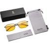 imageSOJOS Retro Vintage Rectangle Polarized Sunglasses Mens Womens Classic UV400 Metal Sunnies SJ1215BlackOrange