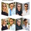 imageSOJOS Retro Vintage Rectangle Polarized Sunglasses Mens Womens Classic UV400 Metal Sunnies SJ1215SilverBurgundy