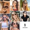imageSOJOS Shining Oversized Round Rhinestone Sunglasses Festival Gem Sunnies SJ1095C4 Silver FrameBlue Lens With Blue Diamonds
