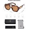 imageSOJOS Trendy Aviator Sunglasses for Womens Mens PolarizedHexagonal Square Double Bridge Designer Inspired Sun Glasses SJ2288Demi