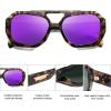 imageSOJOS Trendy Aviator Sunglasses for Womens Mens PolarizedHexagonal Square Double Bridge Designer Inspired Sun Glasses SJ2288Purple