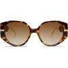 imageSOJOS Trendy Round Sunglasses For Womens Square Retro Women Cute UV400 Sun Glasses SJ2326TortoiseBrowing Grading