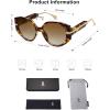 imageSOJOS Trendy Round Sunglasses For Womens Square Retro Women Cute UV400 Sun Glasses SJ2326TortoiseBrowing Grading