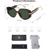 imageSOJOS Trendy Round Sunglasses For Womens Square Retro Women Cute UV400 Sun Glasses SJ2326TortoiseGreen